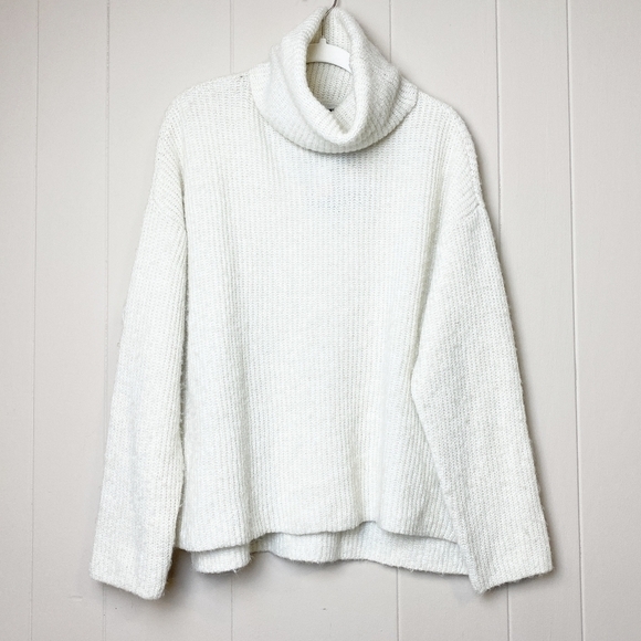 Vero Moda cowl neck pullover‎ sweater new NWT XS birch ivory oversized boxy - Picture 2 of 12
